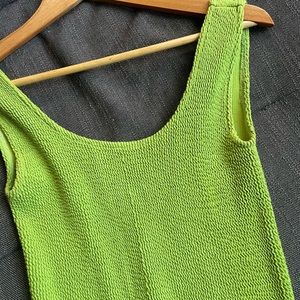 Vintage lime Le Chateau mini dress